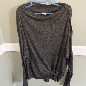 We The Free Loose Oversized Asymmetrical Scoop Neck Sweater Top Size Medium